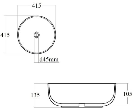 Раковина-чаша Bond 41 S53-410 Белая глянцевая 