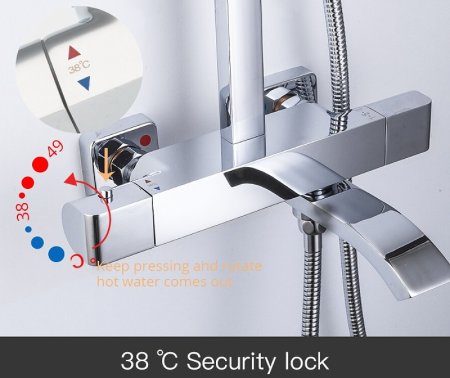 Душевая система Gappo G07 G2407-40 с термостатом Хром 