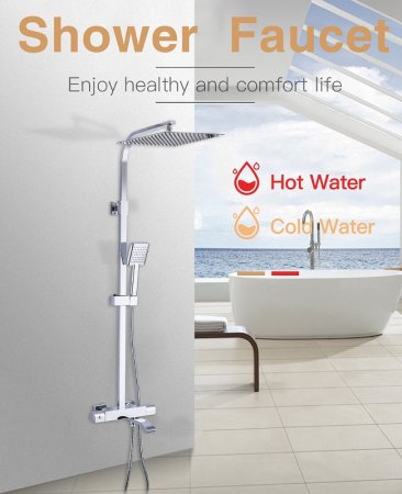 Душевая система Gappo G07 G2407-40 с термостатом Хром 