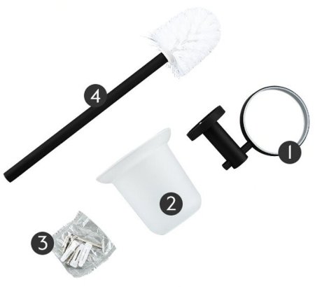 Ершик для унитаза Frap F302 F30210 Черный матовый 