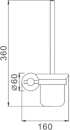 Ершик для унитаза Frap F302 F30210 Черный матовый 