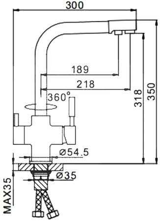Смеситель для кухни Frap H52 F4352-22 Серый 