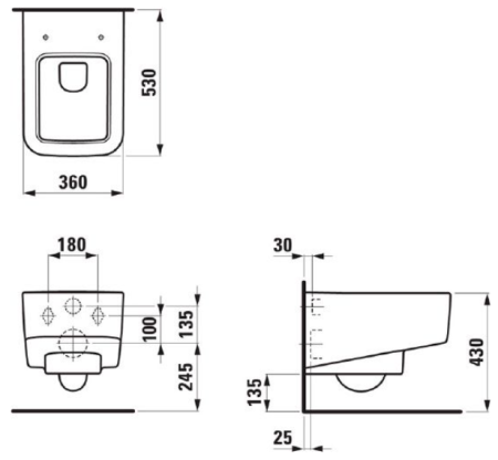 Унитаз подвесной Laufen Pro S 8.2096.1.000.000.1 