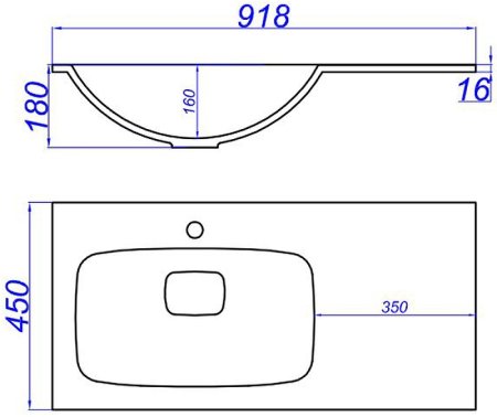Раковина Aqwella Malaga 90 Mal.09.04.D-L Белая 