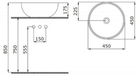 Раковина-чаша Bocchi Roma Vessel 45 1119-025-0125 Кофейная матовая 