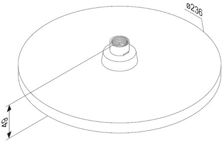 Верхний душ Damixa Apollo 947050300 Черный матовый 