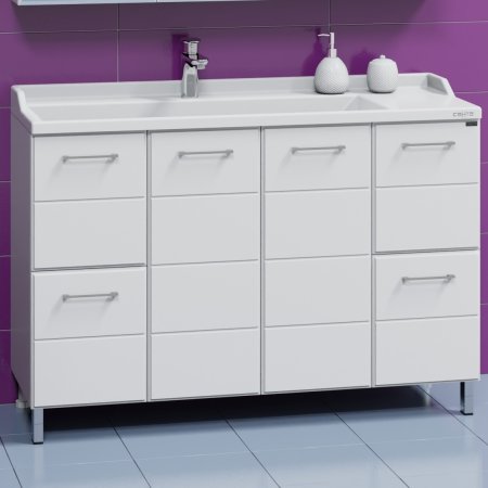 Тумба Санта Омега 120 с умывальником Сириус 120 