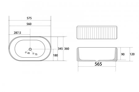 Раковина накладная ABBER Bequem AC2116MW белая матовая 