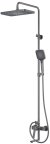 Душевая система с тропическим душем и изливом IDDIS Parker матовый графит (PARGM3Fi06) 