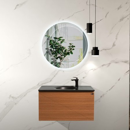 Зеркало Black&White Universe 80 9180000 с подсветкой с сенсорным выключателем 