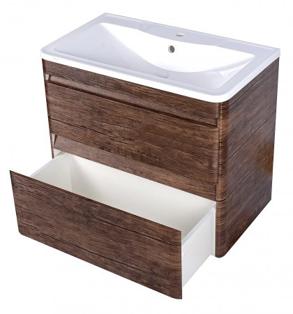 Тумба подвесная "Атлантика 70", Люкс старое дерево, PLUS 