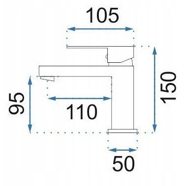 Смеситель для раковины без донного клапана Rea Fenix REA-B6395 
