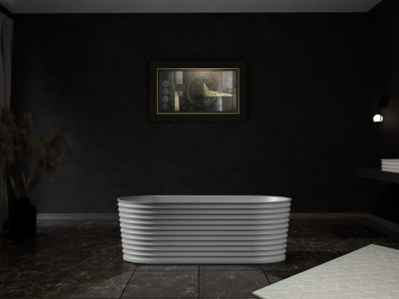 Ванна из искусственного камня ABBER Stein AS9650 белая матовая 