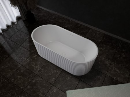 Ванна из искусственного камня ABBER Stein AS9650 белая матовая 