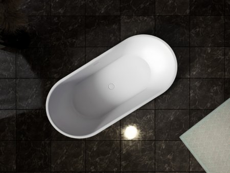 Ванна из искусственного камня ABBER Stein AS9650 белая матовая 