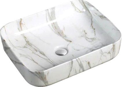 Раковина SantiLine SL-7020 светло-серый мрамор 