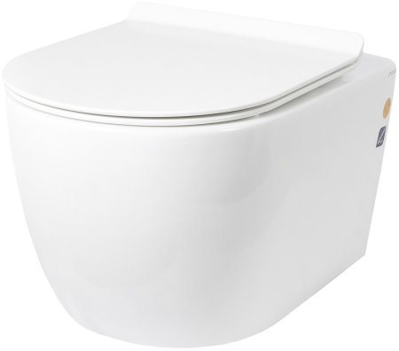 Унитаз Creto Logan L1 1001-001-L1W подвесной Белый с сиденьем Микролифт 