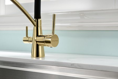 Смеситель Paulmark Siegen Si213111-G для кухонной мойки, золото 