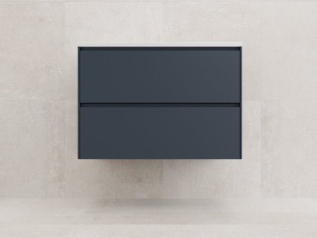 Тумба подвесная "ЛИМА 80" эмаль, под раковину LINE 80, 2 ящ., PLUS, графит 