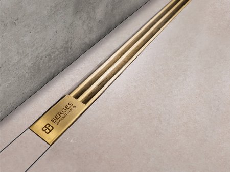 Душевой лоток Berges Super Slim 800 092154 с решеткой Золото глянец 