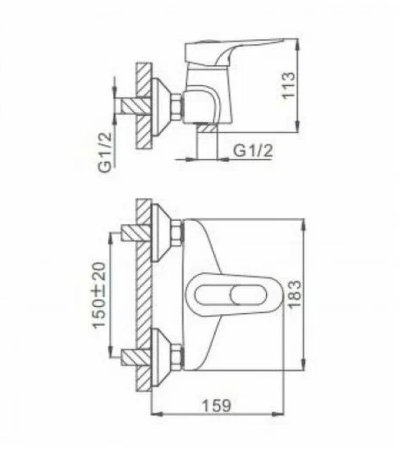 Смеситель для душа Frap H04 F2004 Хром 