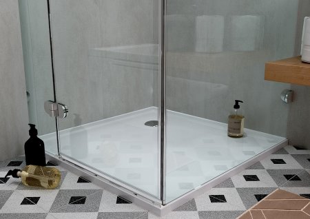 Душевой поддон из искусственного камня Aquaton Калифорния М 90x90 1A737536CA010 Белый 