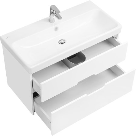 Тумба под раковину Aquaton Оливия 90 1A254401OL010 подвесная Белая матовая 