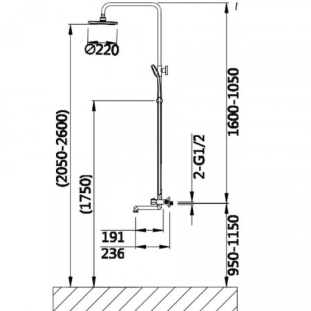 Душевая система ViEiR V150162 Хром 
