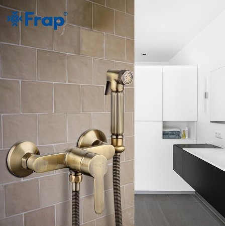 Гигиенический душ со смесителем Frap H41 F2041-4 Бронза 