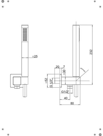 Душевой гарнитур Paini 53CR440QP6 Хром 