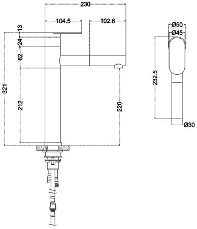 Смеситель для кухни Melana Stello F610303 Сатин 