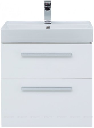 Тумба с раковиной Aquanet Nova 60 белый (2 ящика) 