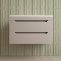 Тумба подвесная Style Line "Остин" под раковину Фортуна 80 2 ящ крем эмаль PLUS