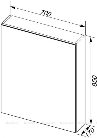 Зеркало-шкаф Aquanet Алвита 70 ясень коимбра 