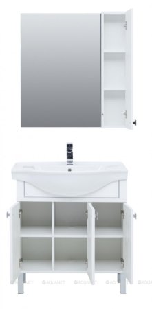 Зеркало-шкаф Aquanet Эрвин 80 белый 