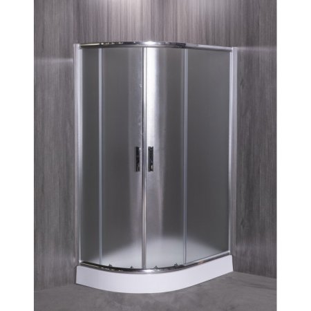 Душевой уголок Esbano ESD-8027AR с поддоном 120x80 см, профиль хром, стекло рифленое 