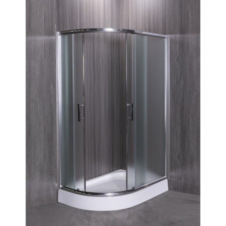 Душевой уголок Esbano ESD-8027AR с поддоном 120x80 см, профиль хром, стекло рифленое 