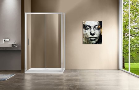 Душевой уголок Vincea Garda 160х100 VSR-1G1016CL профиль Хром стекло прозрачное 