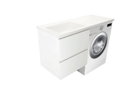 Тумба с раковиной Эстет Dallas Luxe 140 L подвесной 2 ящика 