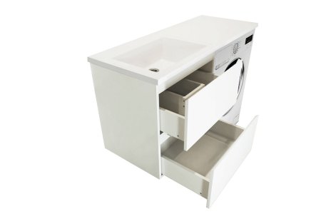 Тумба с раковиной Эстет Dallas Luxe 140 L подвесной 2 ящика 