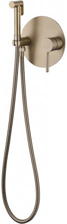 Гигиенический душ со смесителем Abber Emotion AF8826G Золото матовое 