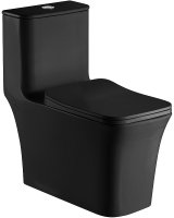 Унитаз моноблок Azario Gressa AZ-1111MB Черный матовый с бачком и сиденьем Микролифт