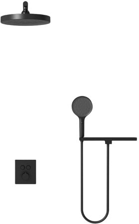 Душевая система Vincea Inspire VSFW-3I21T2RMB с термостатом Черная матовая 