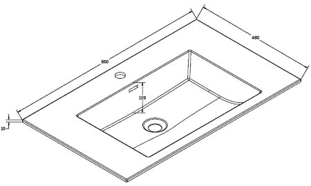Раковина Vincea 80 VCB-13800G Серая матовая 
