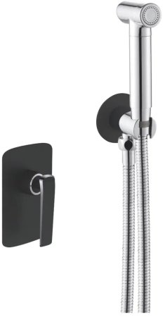 Гигиенический душ со смесителем Rose R1305H, черный 