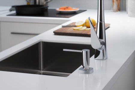 Смеситель Hansgrohe Metris M71 14834000 для кухонной мойки, хром 