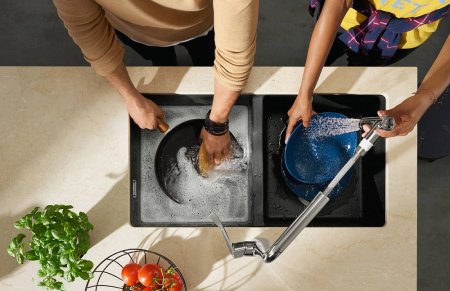 Смеситель Hansgrohe Metris M71 14834000 для кухонной мойки, хром 