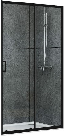 Душевая дверь Abber AG30170B 170x190 профиль Черный стекло прозрачное 