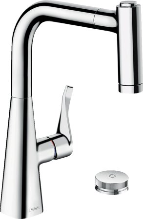 Смеситель Hansgrohe Metris Select M71 73805000 для кухонной мойки, хром 