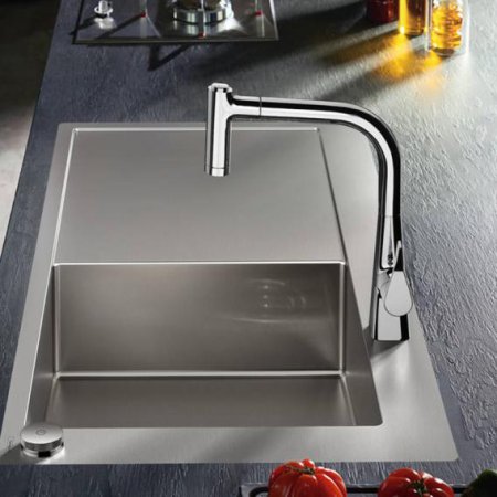 Смеситель Hansgrohe Metris Select M71 73805000 для кухонной мойки, хром 